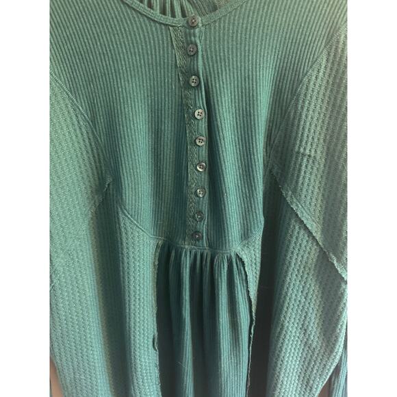 Free People oversized green top - Picture 2 of 6